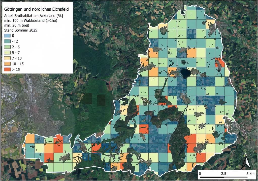 Flächen vom Rebhuhnschutzprojekt